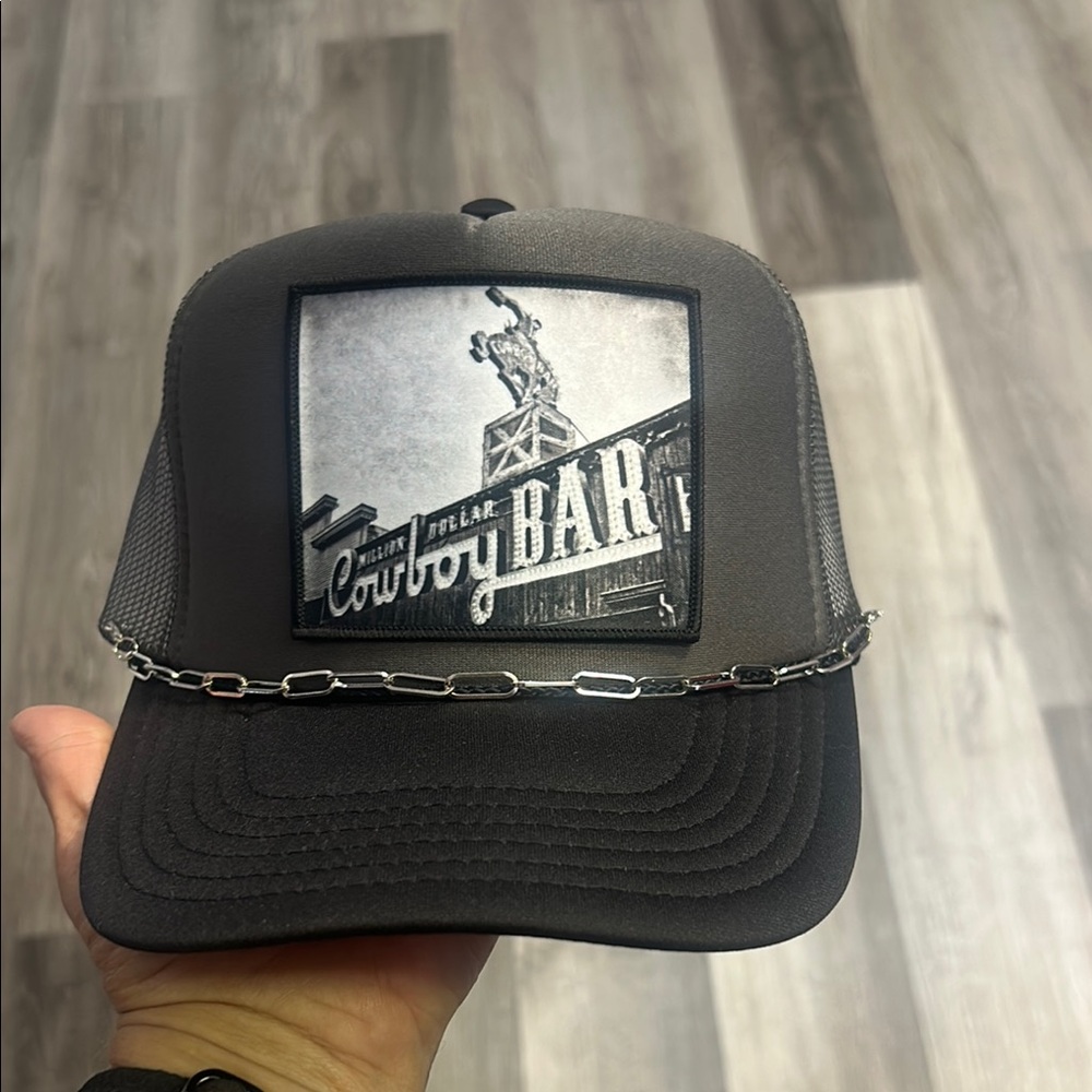 Black Cowboy Bar Trucker Hat